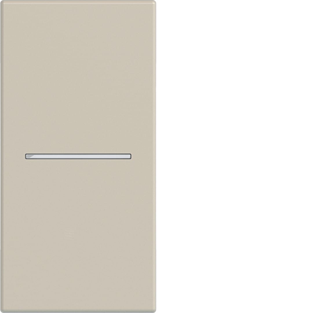 Hager - Enjoliveur interrupteur à voyant gallery 1 module sand, plastique sable mat