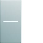 Hager - Enjoliveur Gallery interrupteur à voyant 1 module , finition Titane