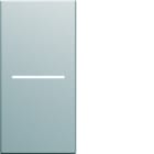 Hager - Enjoliveur gallery interrupteur à voyant 1 module , finition Titane