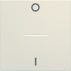 Hager - Enjoliveur Gallery interrupteur marquage 0-1 à voyant, 2 modules, finition Dune