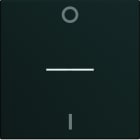 Hager - Enjoliveur gallery interrupteur marquage 0-1 à voyant, 2 modules, finition Night