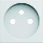 Hager - Enjoliveur gallery prise de courant à puits 2P+T, finition Pure