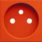 Hager - Enjoliveur Gallery prise de courant à puits 2P+T, finition Orange