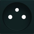 Hager - Enjoliveur gallery prise de courant à puits 2P+T, finition Nuit