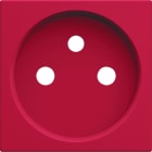 Hager - Enjoliveur gallery prise de courant à puits 2P+T, finition Rouge