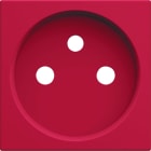 Hager - Enjoliveur Gallery prise de courant à puits 2P+T, finition Rouge