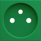 Hager - Enjoliveur gallery prise de courant à puits 2P+T, finition Vert