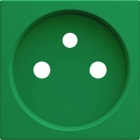 Hager - Enjoliveur Gallery prise de courant à puits 2P+T, finition Vert