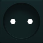 Hager - Enjoliveur Gallery prise de courant 2P à puits, finition Night