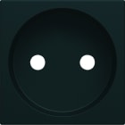 Hager - Enjoliveur gallery prise de courant 2P à puits, finition Night