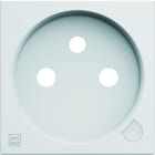 Hager - Enjoliveur gallery prise de courant à puits 2P+T voyant, finition Antibactérien