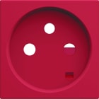 Hager - Enjoliveur prise de courant 2P+T gallery à detrompage rouge