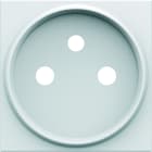 Hager - Enjoliveur Gallery prise de courant rénovation 2P+T, finition Pure