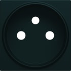 Hager - Enjoliveur Gallery prise de courant rénovation 2P+T, finition Night