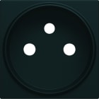 Hager - Enjoliveur gallery prise de courant rénovation 2P+T, finition Night