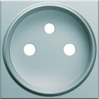 Hager - Enjoliveur Gallery prise de courant rénovation 2P+T, finition Titane