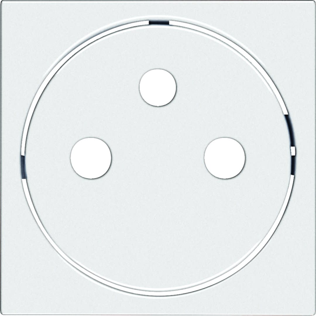 Hager - Enjoliveur Gallery prise de courant affleurante 2P+T, finition Pure