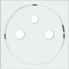 Hager - Enjoliveur gallery prise de courant affleurante 2P+T, finition Pure