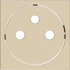 Hager - Enjoliveur gallery prise de courant affleurante 2P+T, finition Dune