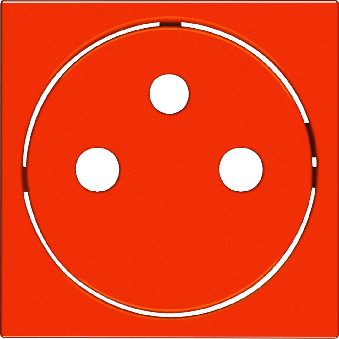 Hager - Enjoliveur Gallery prise de courant affleurante 2P+T, finition Orange