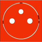 Hager - Enjoliveur Gallery prise de courant affleurante 2P+T, finition Orange