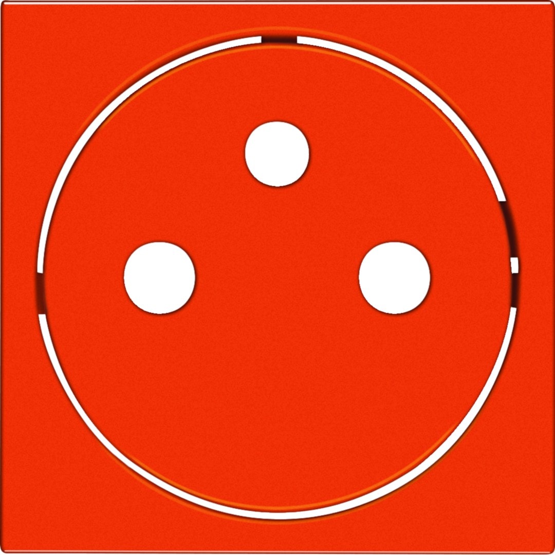 Hager - Enjoliveur gallery prise de courant affleurante 2P+T, finition Orange