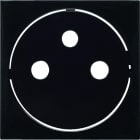 Hager - Enjoliveur gallery prise de courant affleurante 2P+T, finition Night