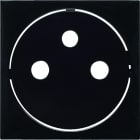 Hager - Enjoliveur Gallery prise de courant affleurante 2P+T, finition Night