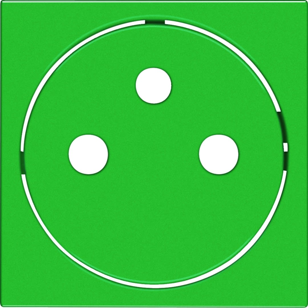Hager - Enjoliveur Gallery prise de courant affleurante 2P+T, finition Vert