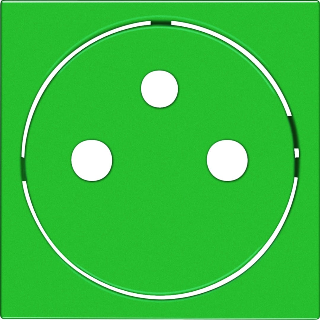 Hager - Enjoliveur gallery prise de courant affleurante 2P+T, finition Vert