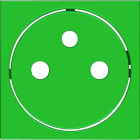 Hager - Enjoliveur gallery prise de courant affleurante 2P+T, finition Vert