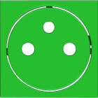 Hager - Enjoliveur Gallery prise de courant affleurante 2P+T, finition Vert