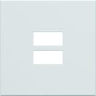 Hager - Enjoliveur gallery prise double USB, finition Pure