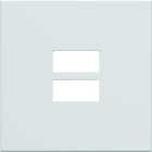 Hager - Enjoliveur Gallery prise double USB, finition Pure