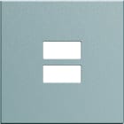 Hager - Enjoliveur Gallery prise double USB, finition Titane