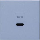 Hager - Enjoliveur Gallery prise USB 65W, finition Titane