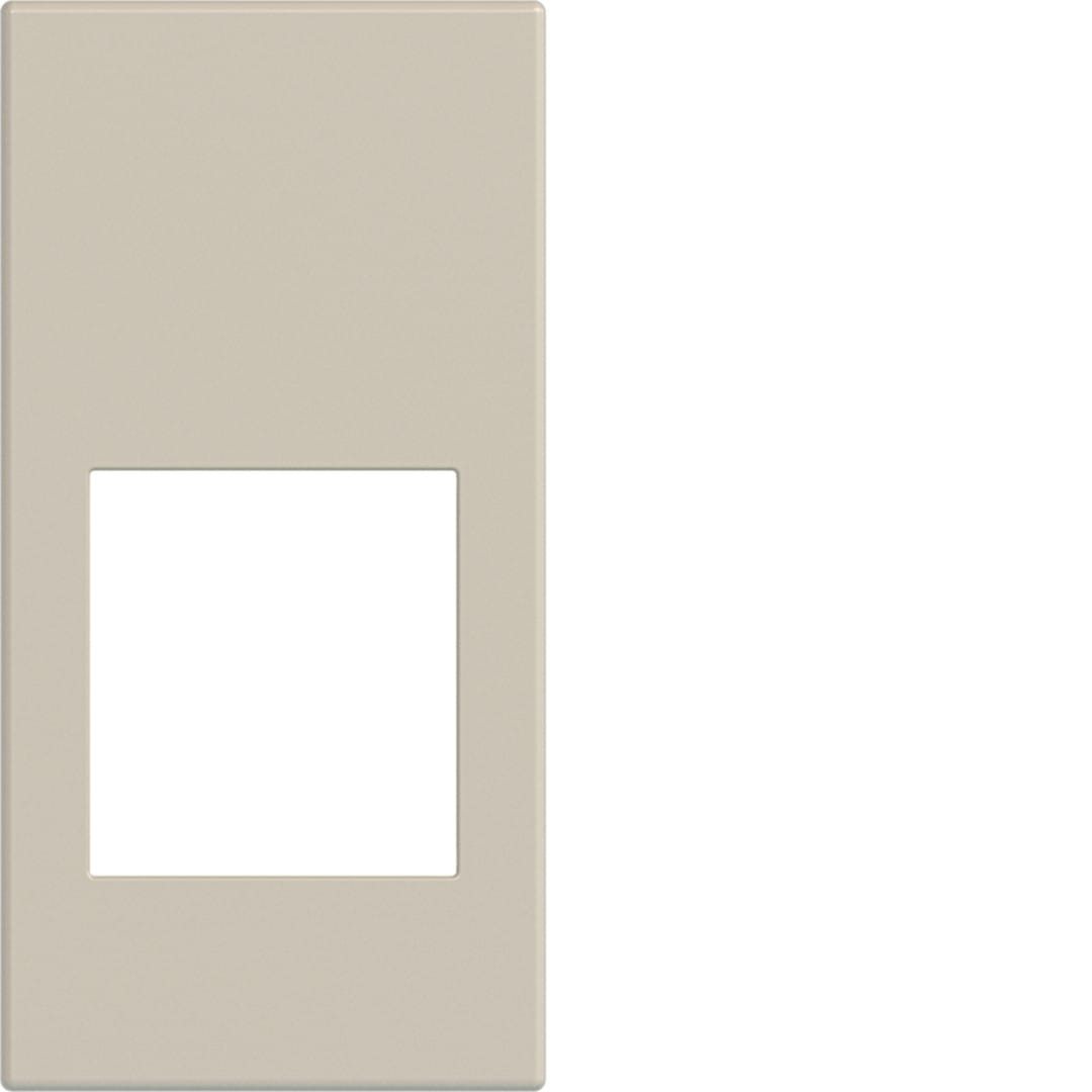 Hager - Enjoliveur prise RJ45 gallery 1 module sand, plastique sable mat