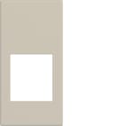 Hager - Enjoliveur prise RJ45 gallery 1 module sand, plastique sable mat