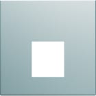 Hager - Enjoliveur Gallery prise RJ45 2 modules , finition Titane