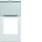 Hager - Enjoliveur Gallery prise RJ45 avec porte étiquette 1 module, finition Pure