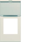 Hager - Enjoliveur Gallery prise RJ45 avec porte étiquette 1 module, finition Dune