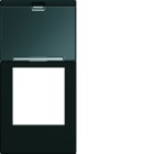 Hager - Enjoliveur Gallery prise RJ45 avec porte étiquette 1 module, finition Night