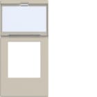 Hager - Enjoliveur RJ45 porte étiquette gallery 1 module sand, plastique sable mat