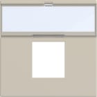 Hager - Enjoliveur RJ45 porte étiquette gallery 2 modules sand, plastique sable mat