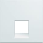 Hager - Enjoliveur gallery prise RJ45 45° 2 modules, finition Pure