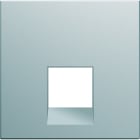 Hager - Enjoliveur gallery prise RJ45 45° 2 modules, finition Titane