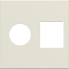 Hager - Enjoliveur Gallery prise TV + RJ45 2 modules, finition Dune