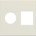 Hager - Enjoliveur gallery prise TV + RJ45 2 modules, finition Dune