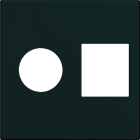 Hager - Enjoliveur Gallery prise TV + RJ45 2 modules, finition Night