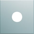 Hager - Enjoliveur Gallery prise TV 2 modules, finition Titane